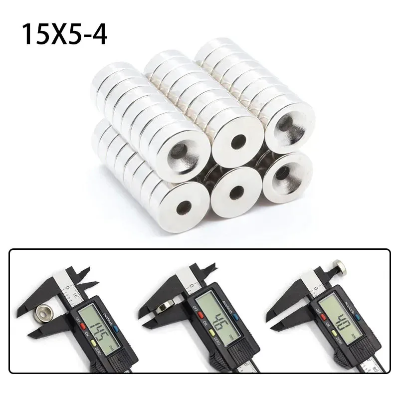 

Неодимовые магниты NdFeB 15x5 мм с отверстием 4 мм