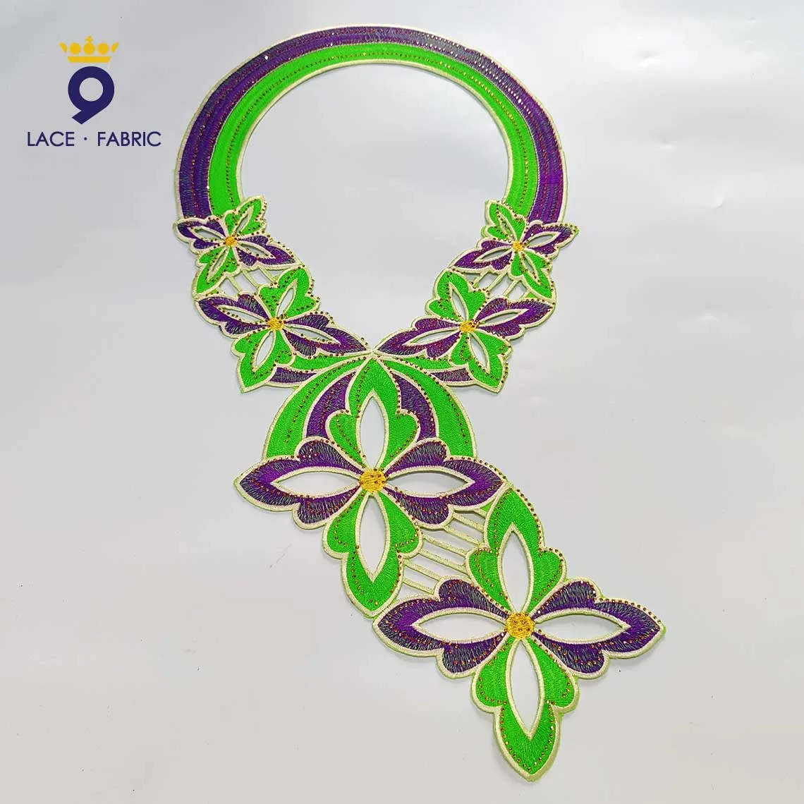 ДOKAKA LACE FABRIC Воротник из хлопка зеленый