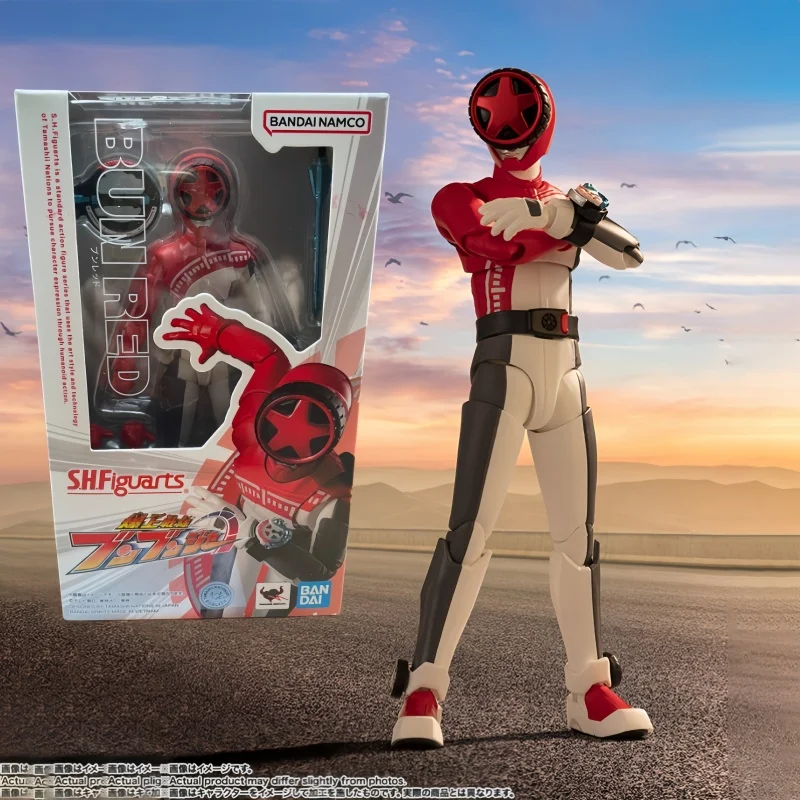 Bandai аниме фигурку Super Sentai Shfiguarts Bakuage Boonboomger Bun красный готовый комплект маодеда