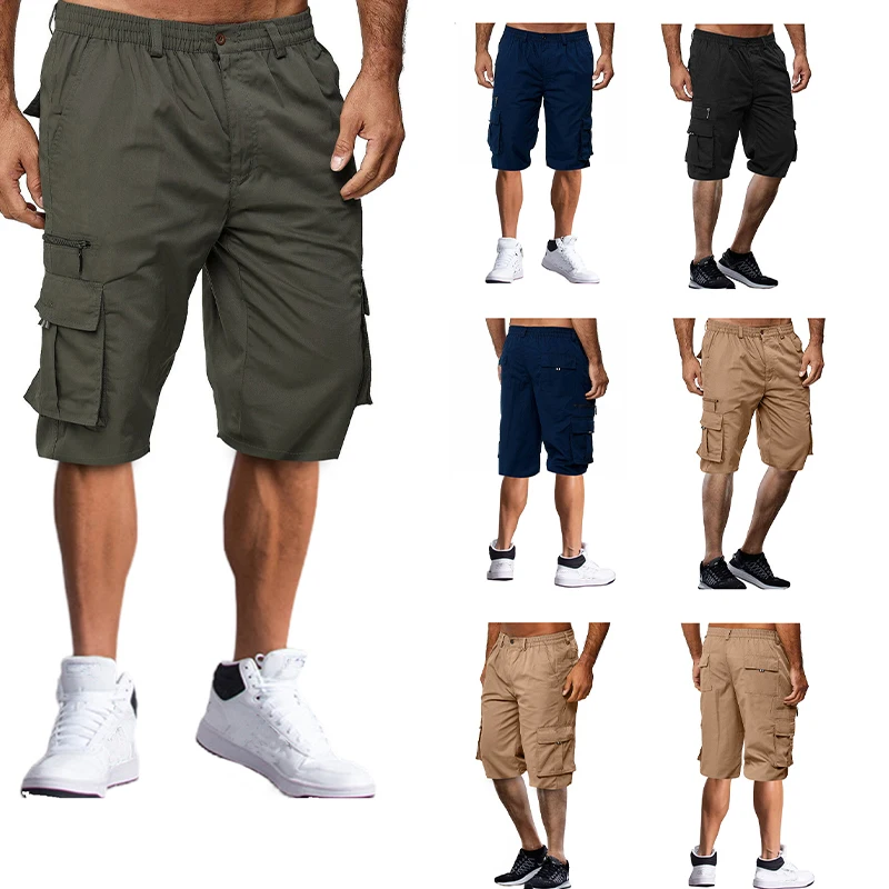 2022 New Summer Work Shorts Men's Loose Outdoor Sports Casual Military Shorts Multi Pocket Hot Pants Street Clothes