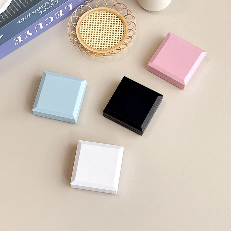 

Ins Style Square Solid Color Glossy Contact Lenses Storage Box Contact Lenses Care Case Lens Container Portable Travel Set