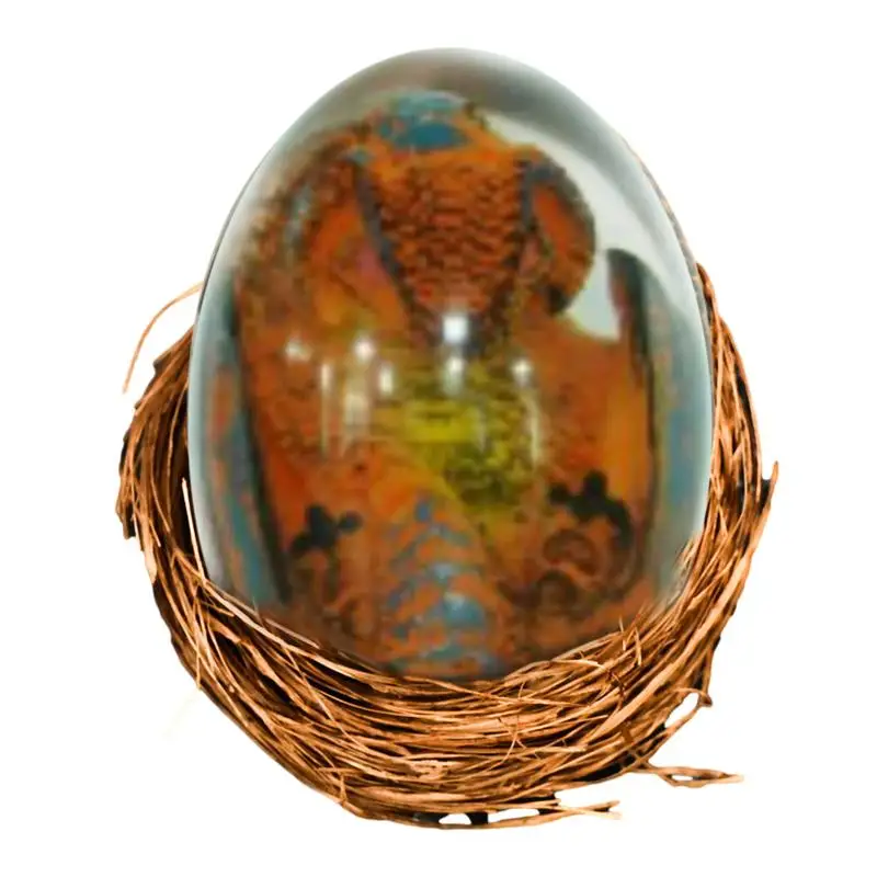

Resin Dinosaur Egg Ornaments Handmade Sculpture Fire Pocket Dragon Souvenir Crystal Transparent Dragon Egg Resin Handmade