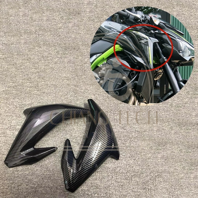 

Carbon Fiber Paint Gas Tank Side Trim Insert Cover Panel Fairing Fit For Kawasaki Z900 2017 2018 2019 17 18 19