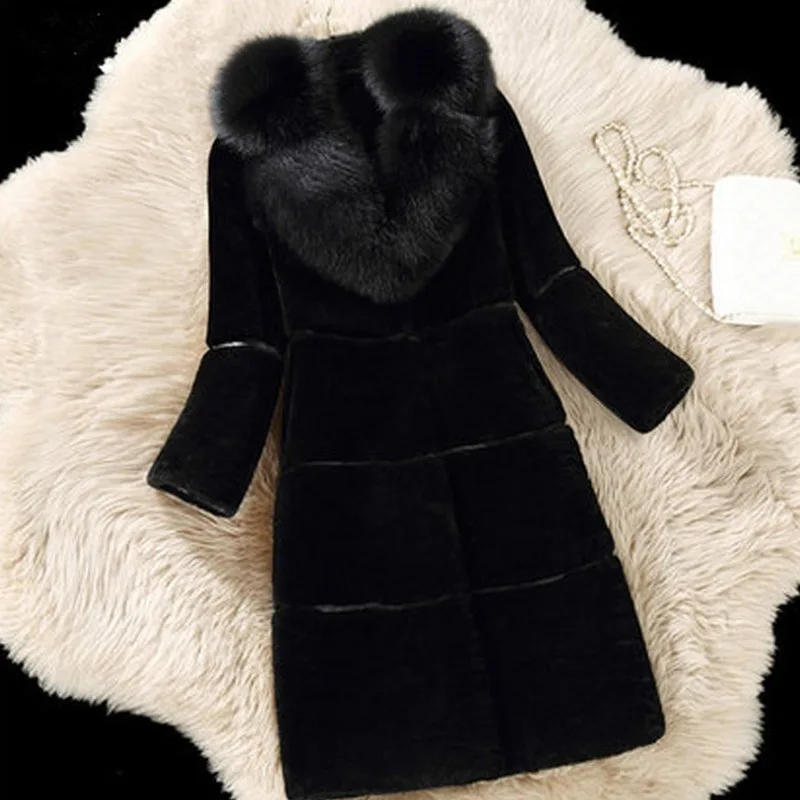 Fashion Women's Winter Coats Women's Artificial Coats Pure Colors Elegant Thick Warm Fashion Coats Long Vacation Coats 2022 New