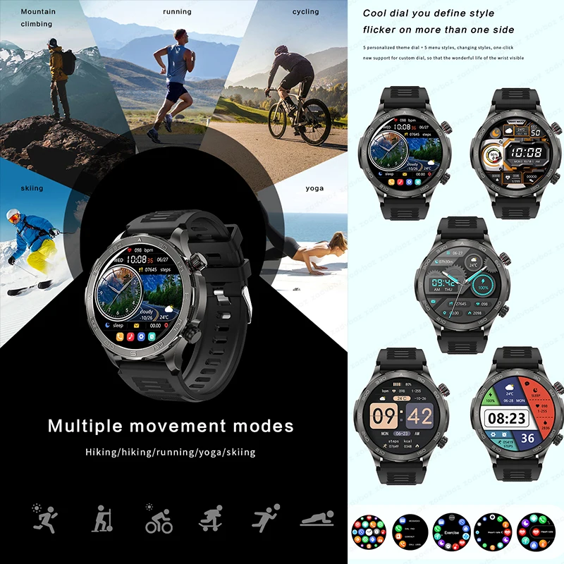 2025 Новинка для Huawei Bluetooth Call Смарт-часы мужчин AMOLED HD Большой экран сердечного ритма