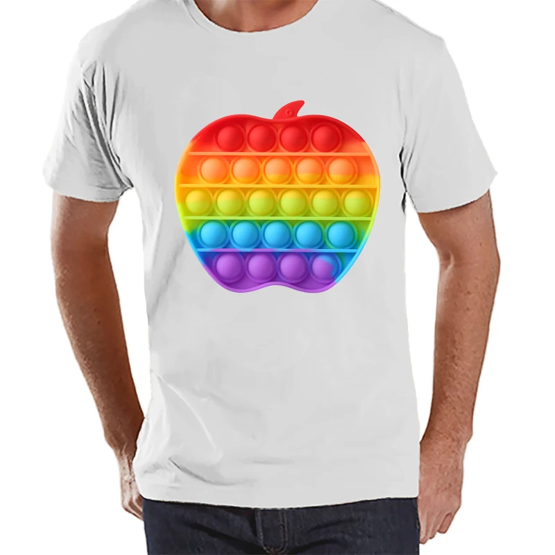 

Funny Rainbow Carrot Apple Pineapple T Shirt Fidget Toys Tshirt поп ит Pop It T-Shrit Men Clothes Harajuku Tee Tops Streetwear