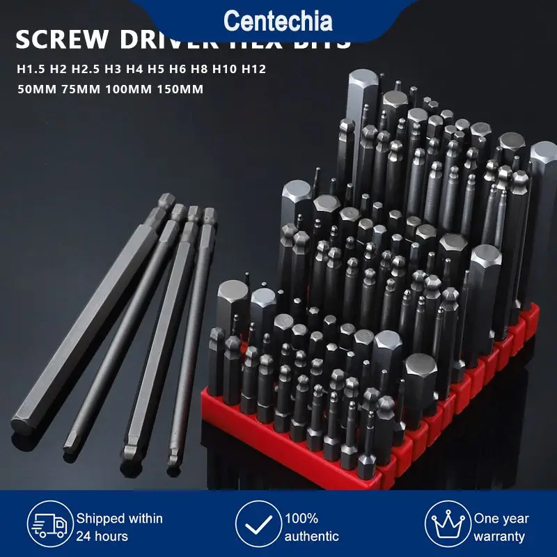 

Magnetism Screwdriver Bits 50 75 100 150mm Key Wrench S2 Alloy Wear Resistance 1/4 Hex Head Screwdriver Accessories