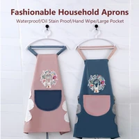 womens kitchen apron household kitchen sleeveless apron wipeable waterproof and oil proof table vegetable cooking apron