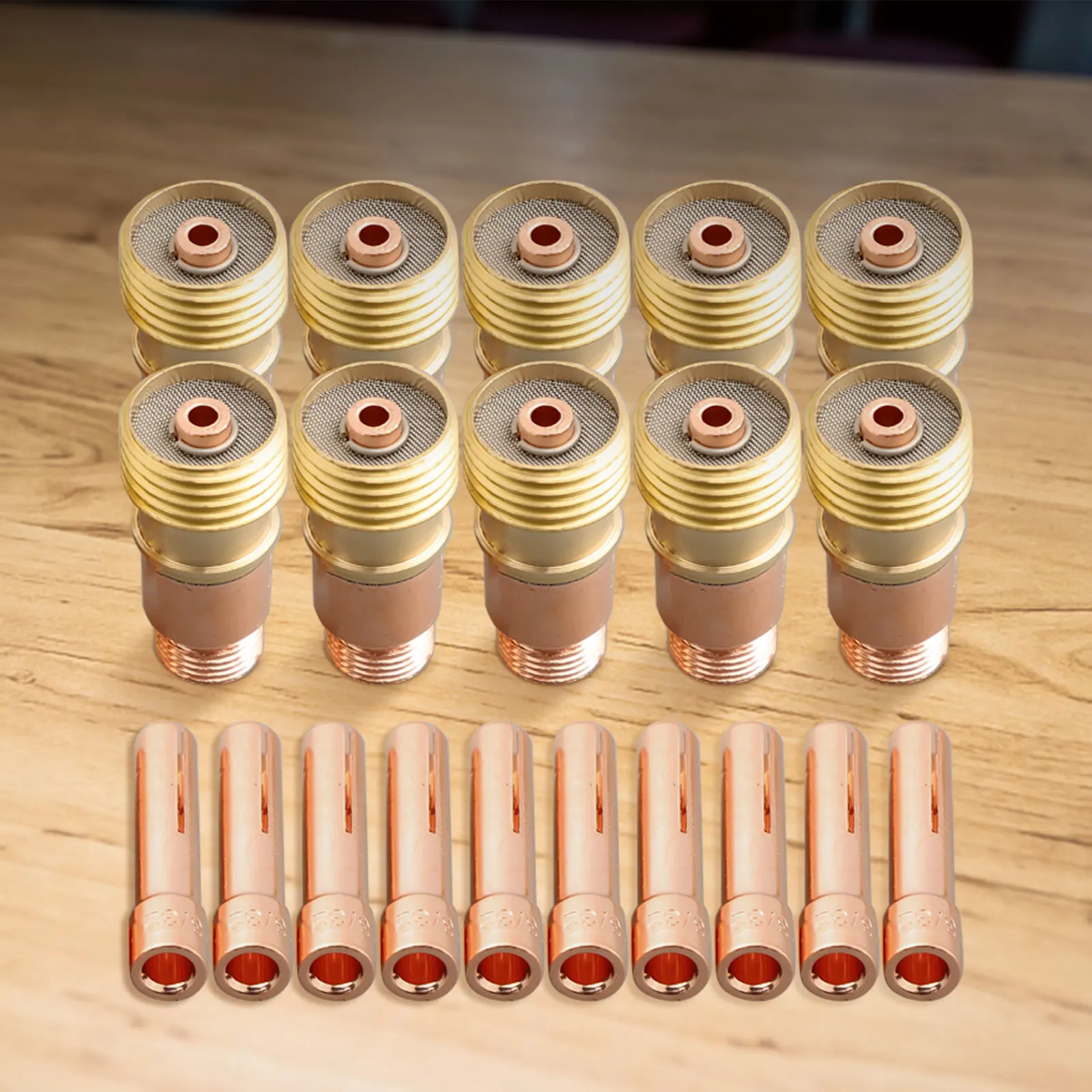 Профессиональный комплект цанг TIG с 20 шт. для газовых линз Stubby 17GL332 10N24S и моделей DB