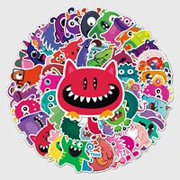50 pcs little monster doodle stickers cartoon cute rewards stickers for kids diy skateboard water cup luggage stickers