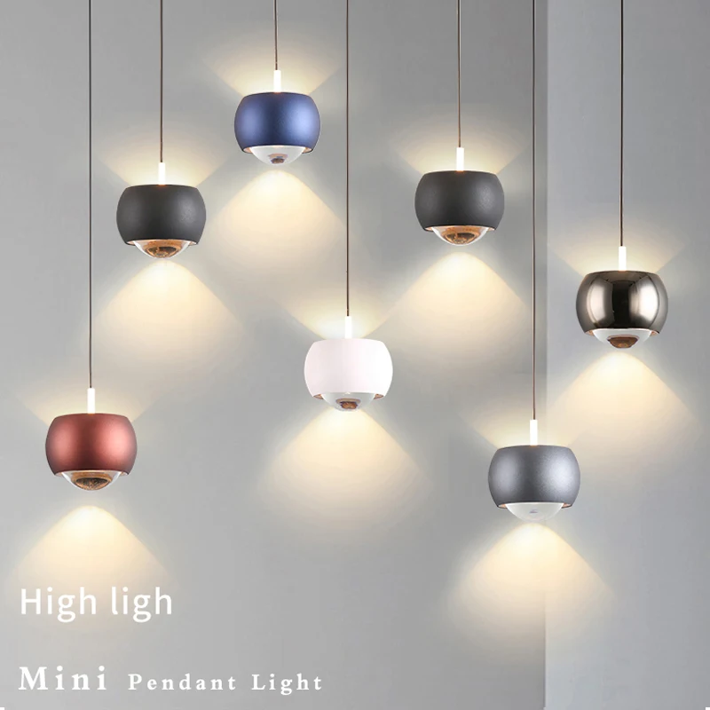 Fumi  Mini Pendant Lights, Modern Aluminum  Hanging Lamps, Height Adjustagble Bedside Light Fixture  for Dining Room Kitchen Isl