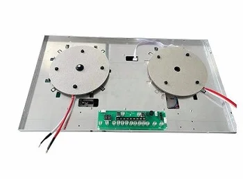 Индукционная плита с двумя горелками и приводом на половину моста