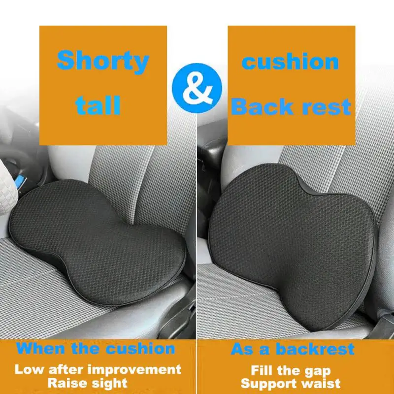 

New 2 In 1 Car Seat Cushion Memory Foam Small Waist Pillow Health Protection Cushion Memory Foam Car Seat Pad Seat Supports