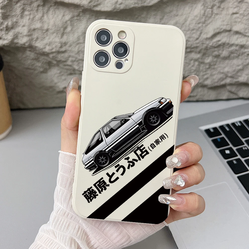Initial D AE86 Phone Case for Vivo V30 V30e V29 V25 V21 Y50 Y36 Y35 Y28 Y22 Y21 Y20 Y17 Y16 Y15s Pro 4G 5G TPU Soft Cover