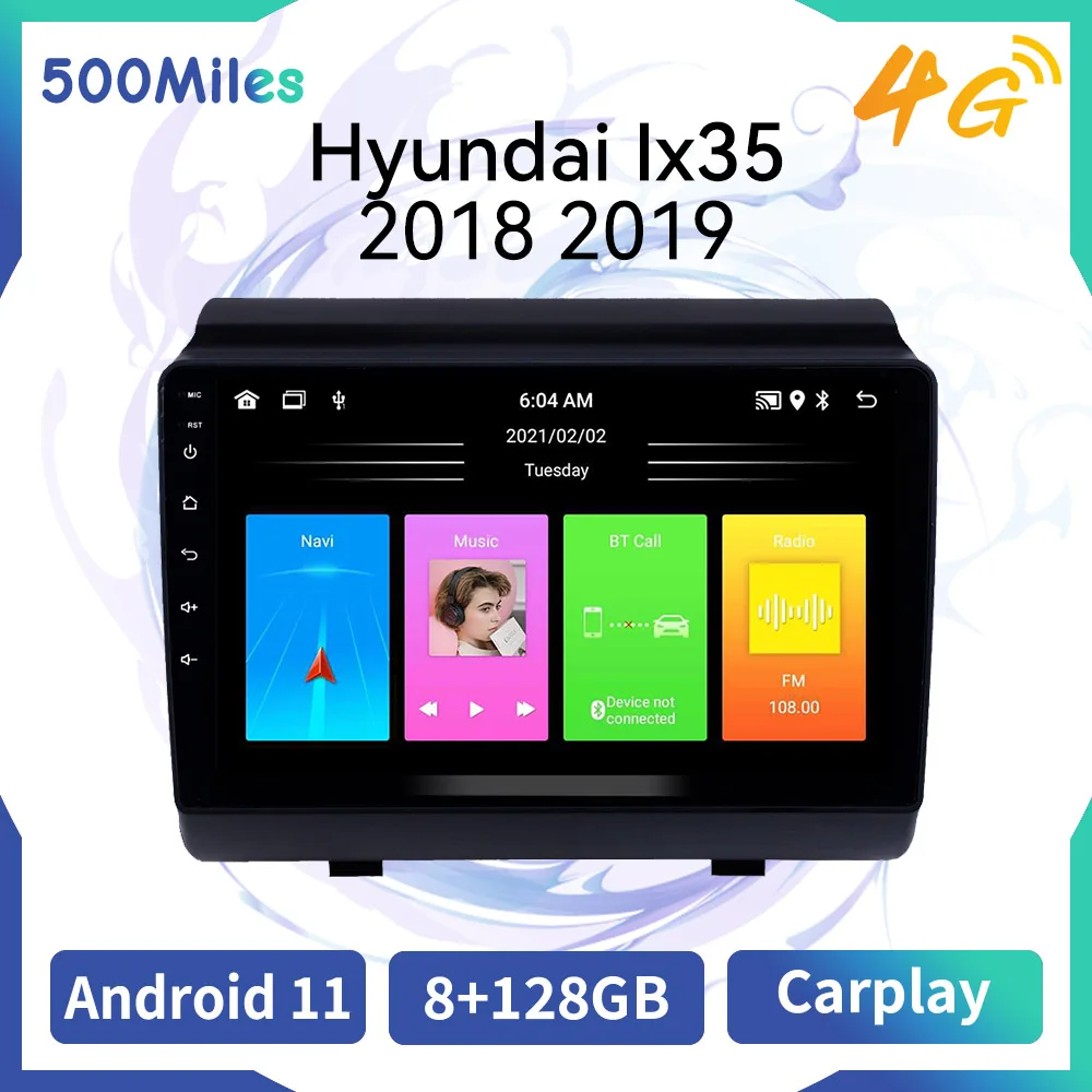 

Car Radio Stereo Receiver for Hyundai Ix35 2018 2019 2 Din Android GPS Navigation Autoradio Multimedia Video Player Head Unit