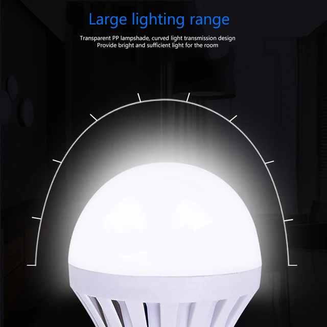 5W 7W 9W 12W E27 Emergency Bulb Light Rechargeable Smart Light Bulb Led Bulb E27 Lamp Energy Saving Outdoor Home Lighting Lamp 5