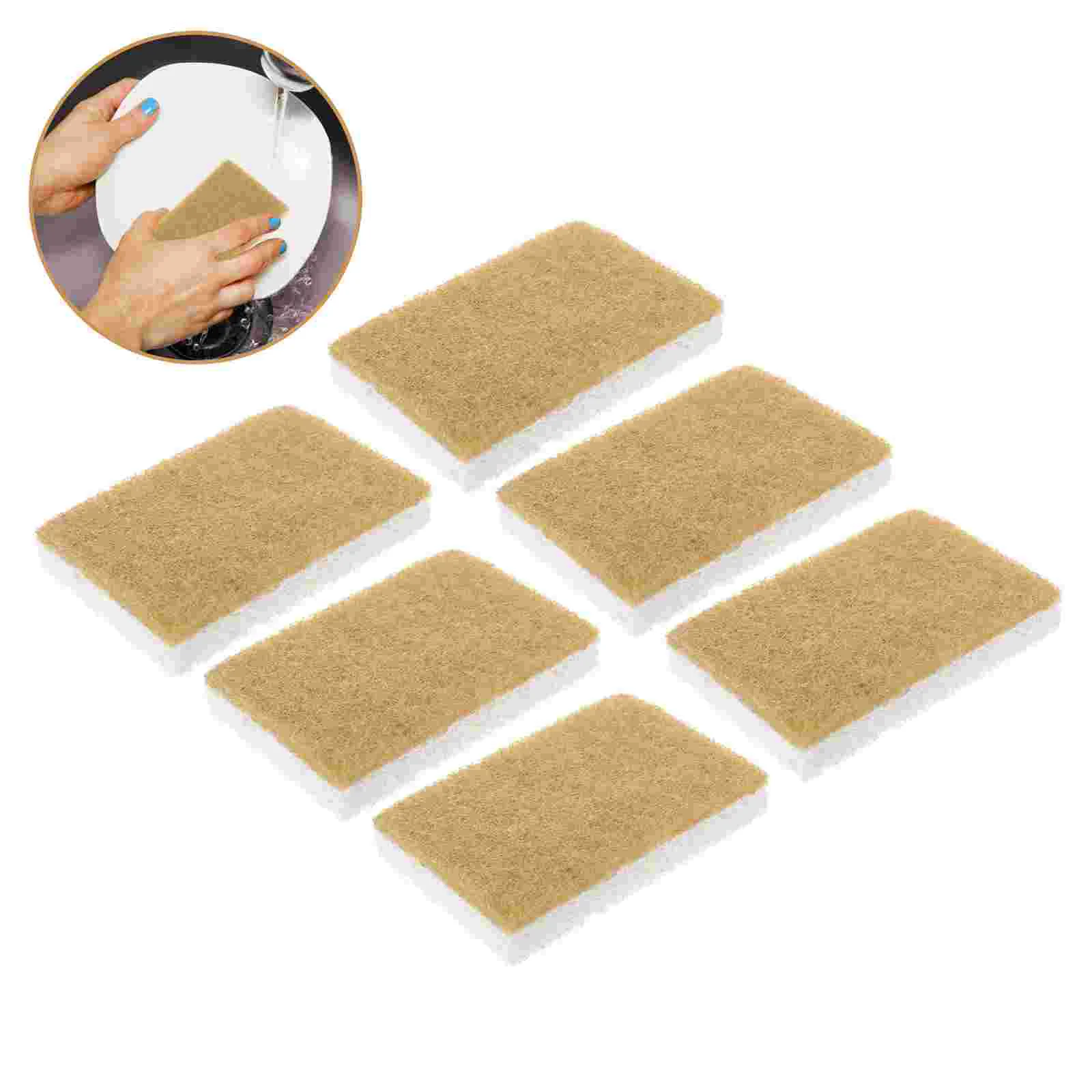 

12pcs Dish Sponge Compact Wok Sponge Multi-function Dish Sponge Scrub Sponge Accessory