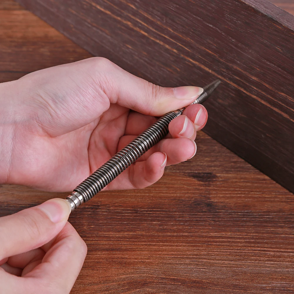 

Spring Tools Hammerless Center Punch Spring Loaded Marking Woodwork Metal Drill Bit for Woodwork Enssential Tools