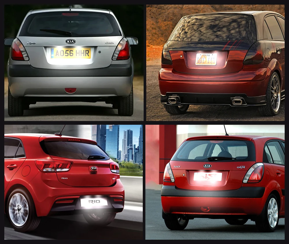 

Автомобильный светодиодный номерной знак, белый свет для Kia Rio MK1, MK2, Rio 5, хэтчбек, новая модель Pride Sephia Sport Taxi JB, автомобильные аксессуары, 2 шт.