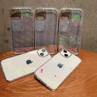 new 3d glitter transparent case for iphone 11 12 13 pro max mini xr xs x 7p 8 plus non slip anti drop shockproof tpu cases cover