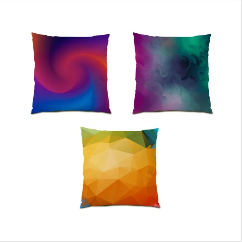 

Throw Pillow Covers Poster Decoration Home Living Room Decoration Street Art Cushion Cover 45x45 Square Velvet Geometric E0638