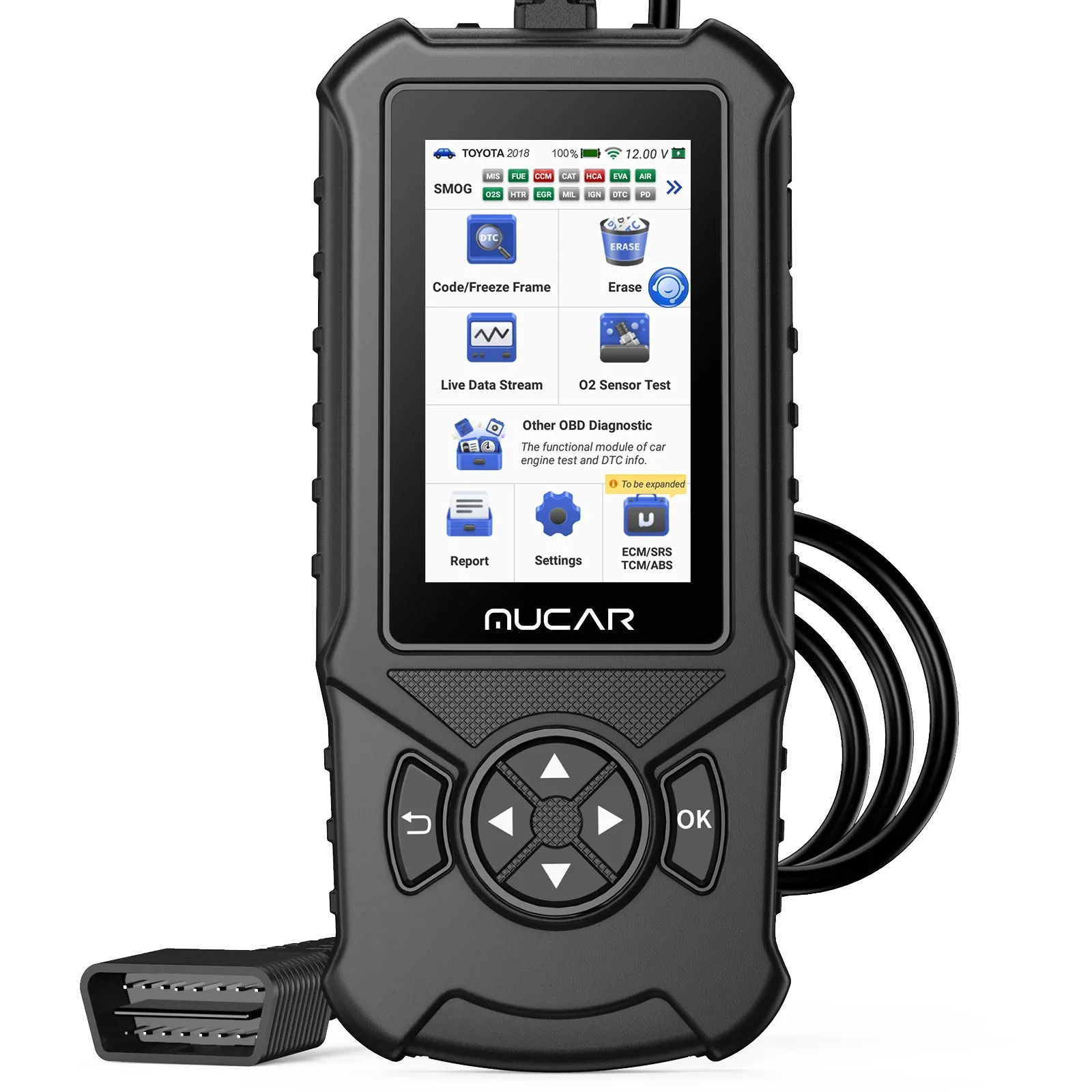 Фото Сканер OBD2 MUCAR CDE900 для диагностики автомобилей, считыватель кодов неисправностей двигателя, ABS, SRS, ECM, универсальный инструмент для диагностики автомобилей, высокопроизводительный инструмент. №1