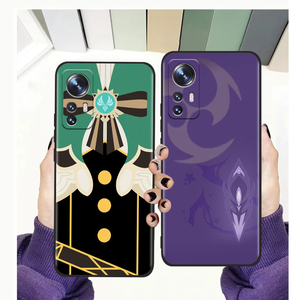 

Genshin Impact Medal Phone Case Cover For Xiaomi Mi 12 12X Luxury Mobilephone Shockproof Silicone Soft Mi 12 Pro Shell Funda TPU