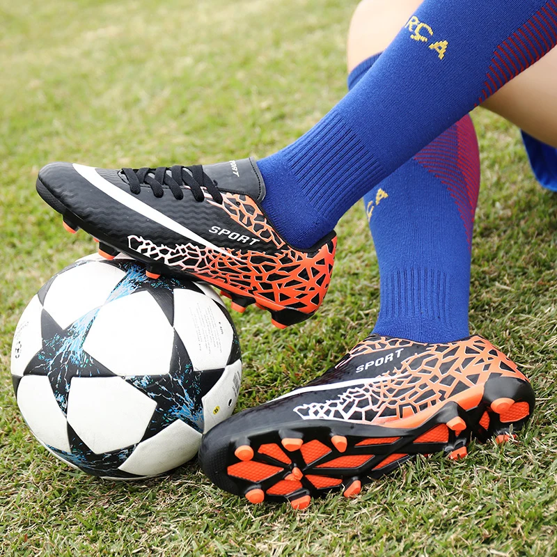 Cheap Men Kids Turf Soccer Shoes Cleats Grass Training Football Shoes Men Sport Footwear Outdoor Futsal Sneakers chuteira campo