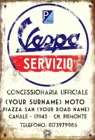 Vespa сервис Ретро металлический жестяной знак плакат для дома гаража тарелка кафе Паб мотельное искусство настенный Декор