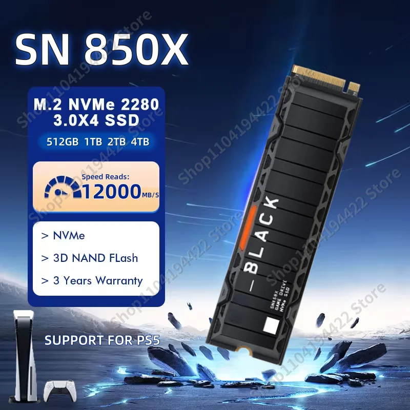 2024 Новый SN850X 8 ТБ 4 2 1 SSD NVMe Внутренний твердотельный накопитель M2 2280 PCIe Gen 0 x Жесткий