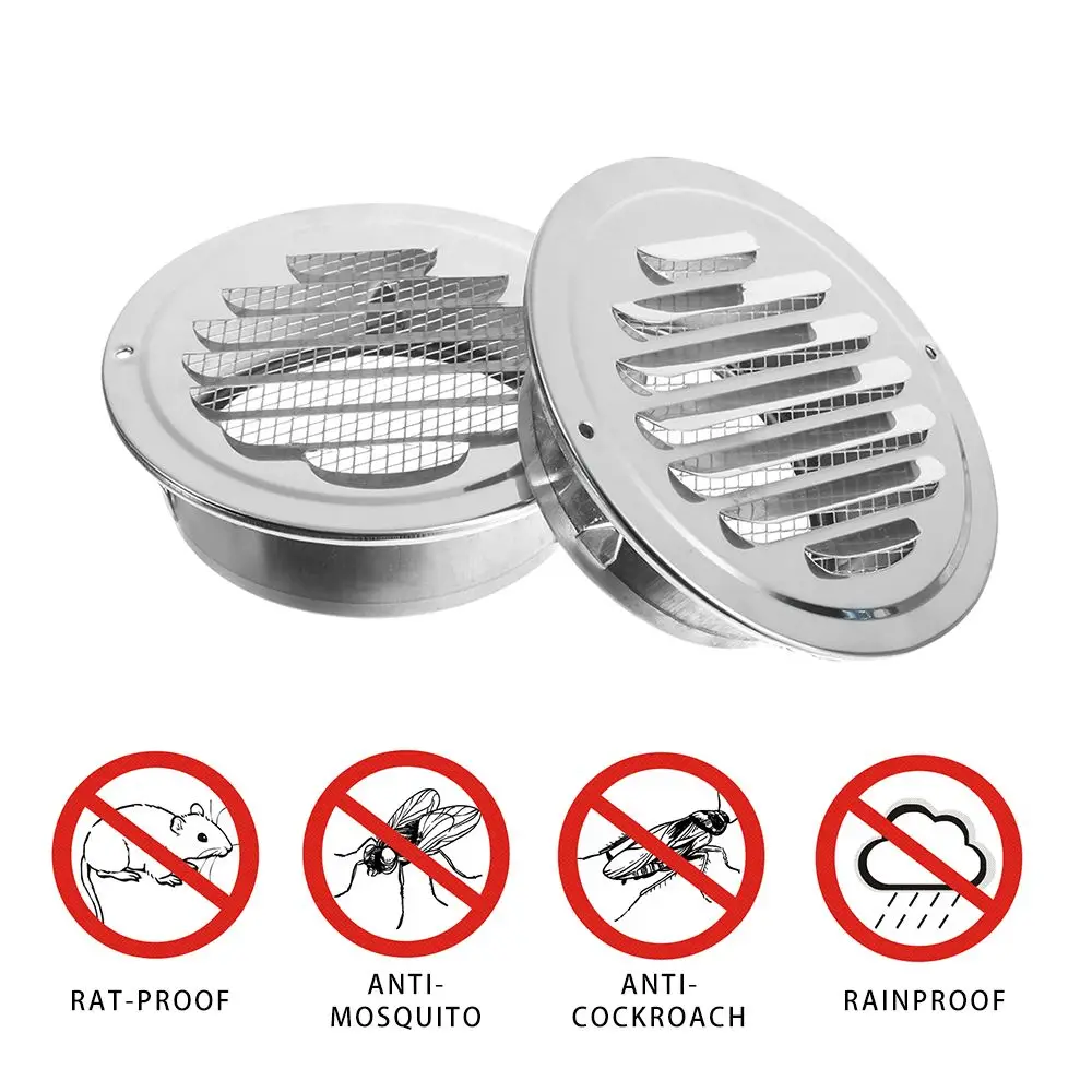 

Stainless Air Wall 70/80/100/120mm Steel Air Vent Exterior Circulation Ducting Vent Round Vent Grille Grilles Air Ventilation