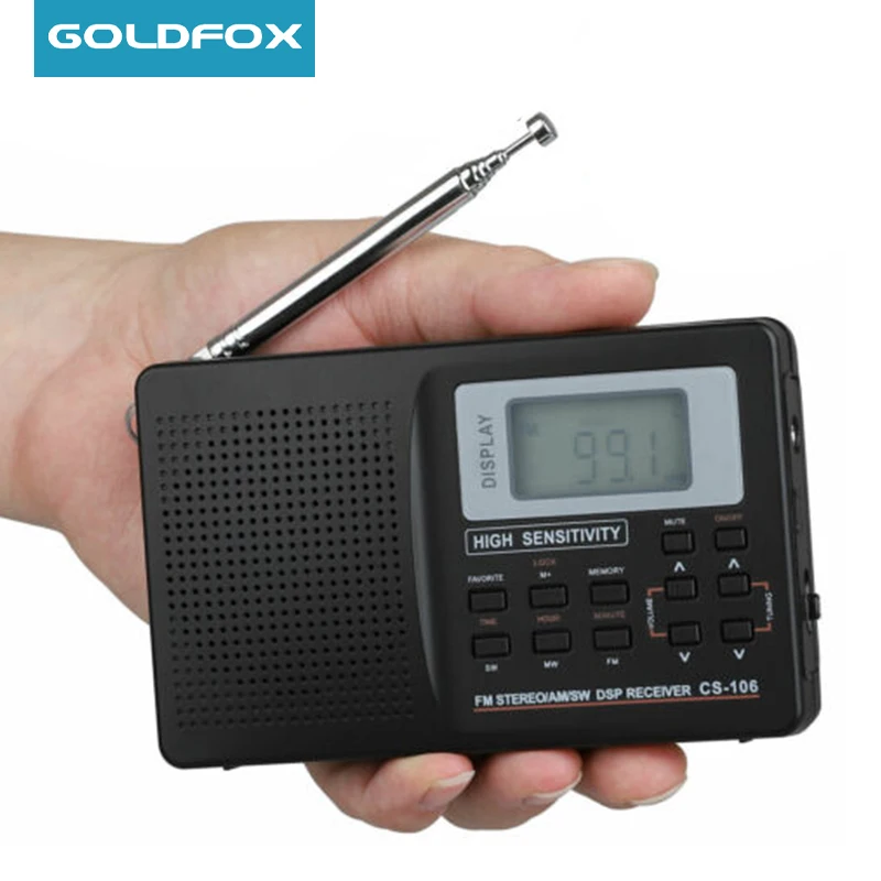 Портативное радио полнодиапазонное AM FM MW SW DSP цифровой карманный радиоприемник