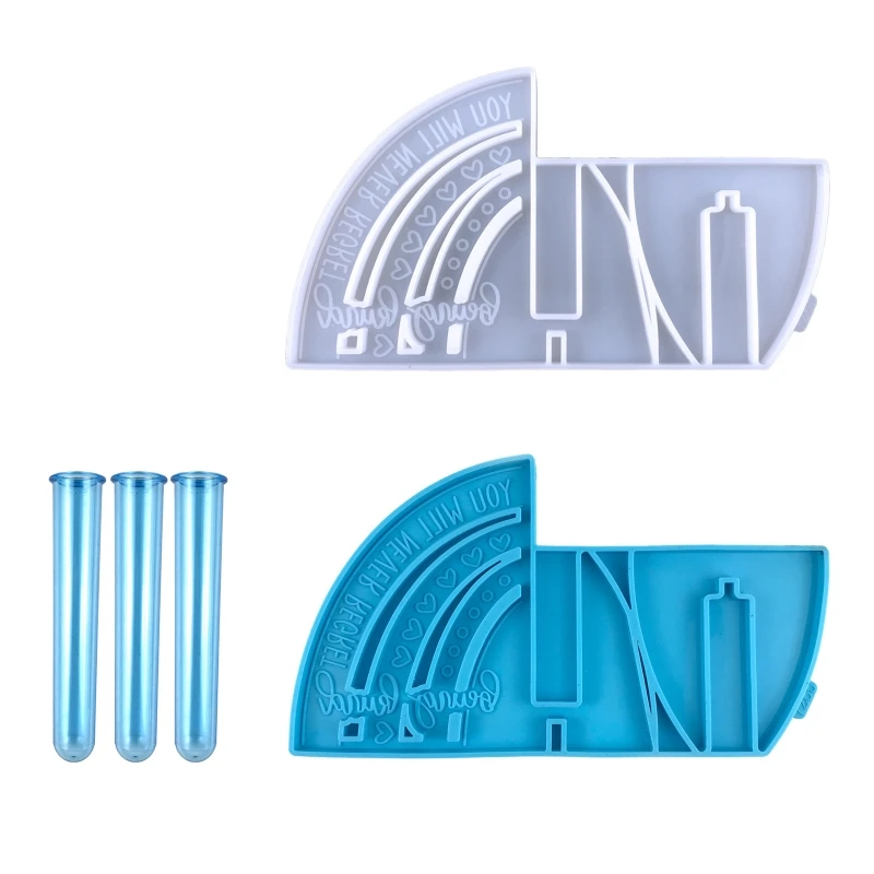 

D0LC Diy Crystal Epoxy Resin Mold Irregular Test Tube Vase Water Culture Plant Silicone Vase Holder Mold Suitable for Plants