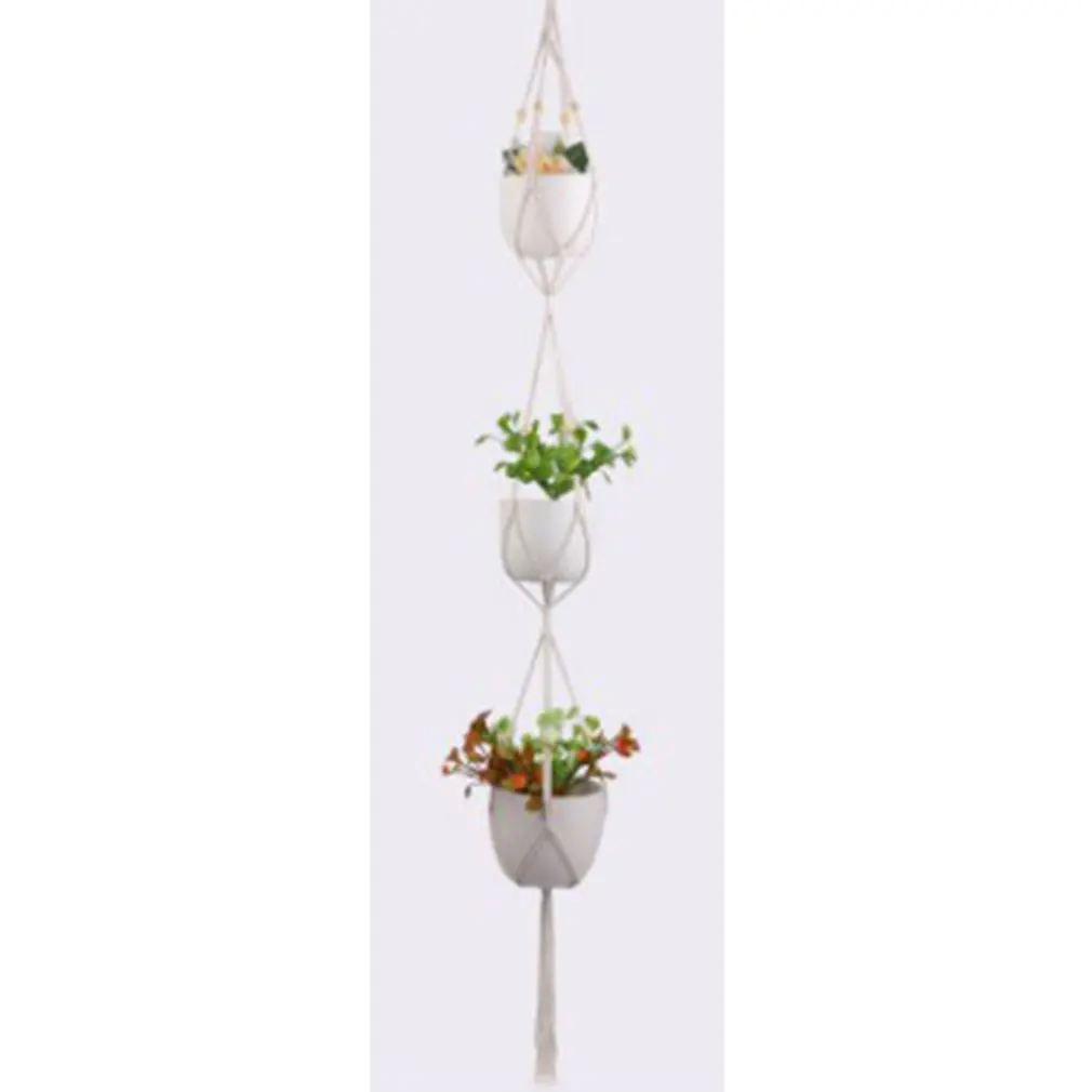 

Gardening Flower Pot Net Bag Hand Woven Cotton Rope Flowerpot Sling Plant Hanging Basket Flowerpot Hanging Basket