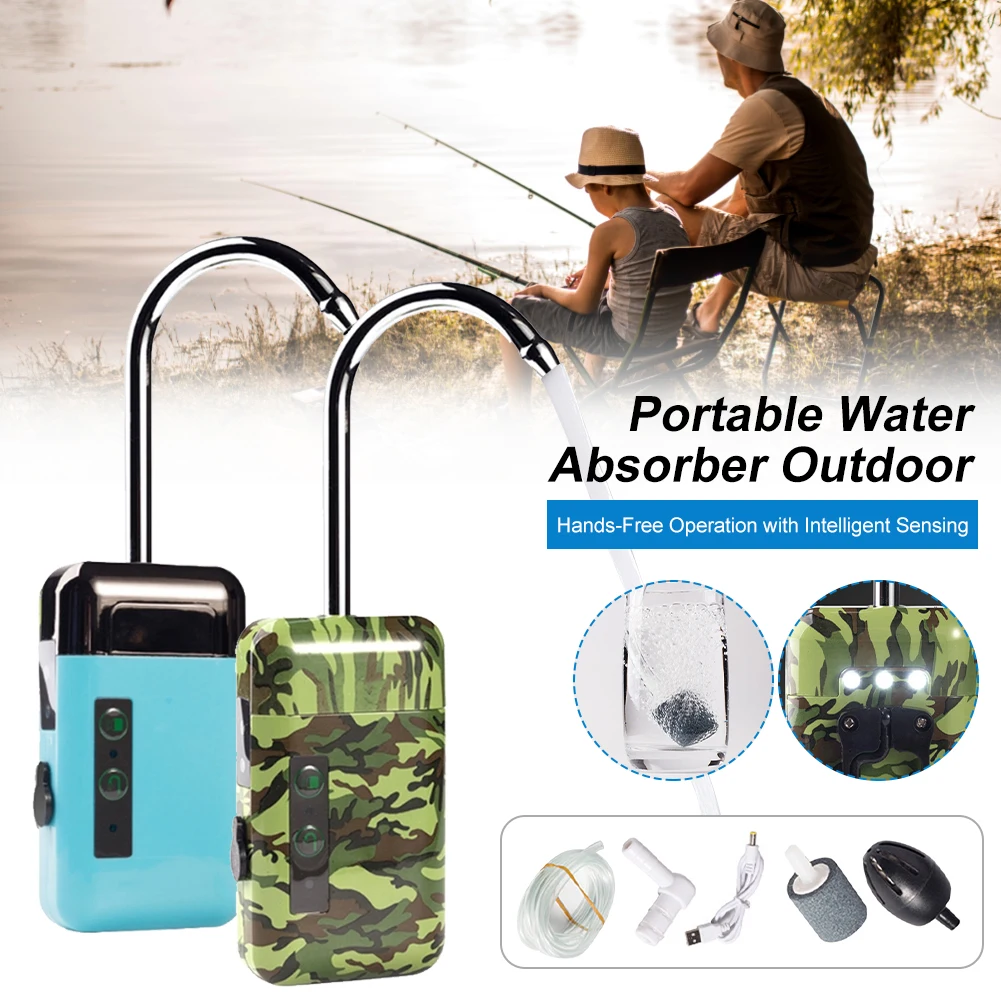 

1 PC Portable Water Absorber Outdoor Induction Fishing Water Dispenser Aeration Pump Automatic Bubbles Pumping Water Oxygen Pump