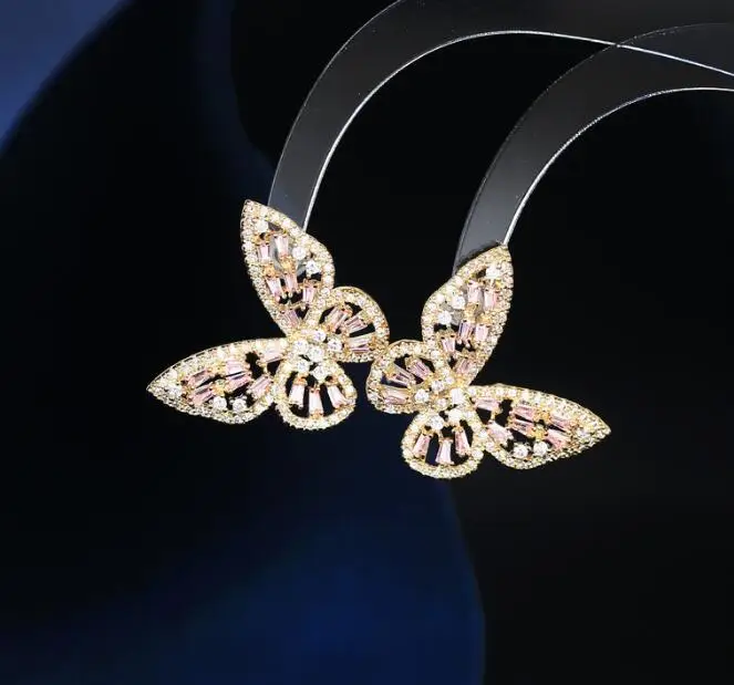 

Новинка 2022, модные роскошные дизайнерские изысканные высококачественные серьги в форме бабочки, женская модная универсальная бижутерия