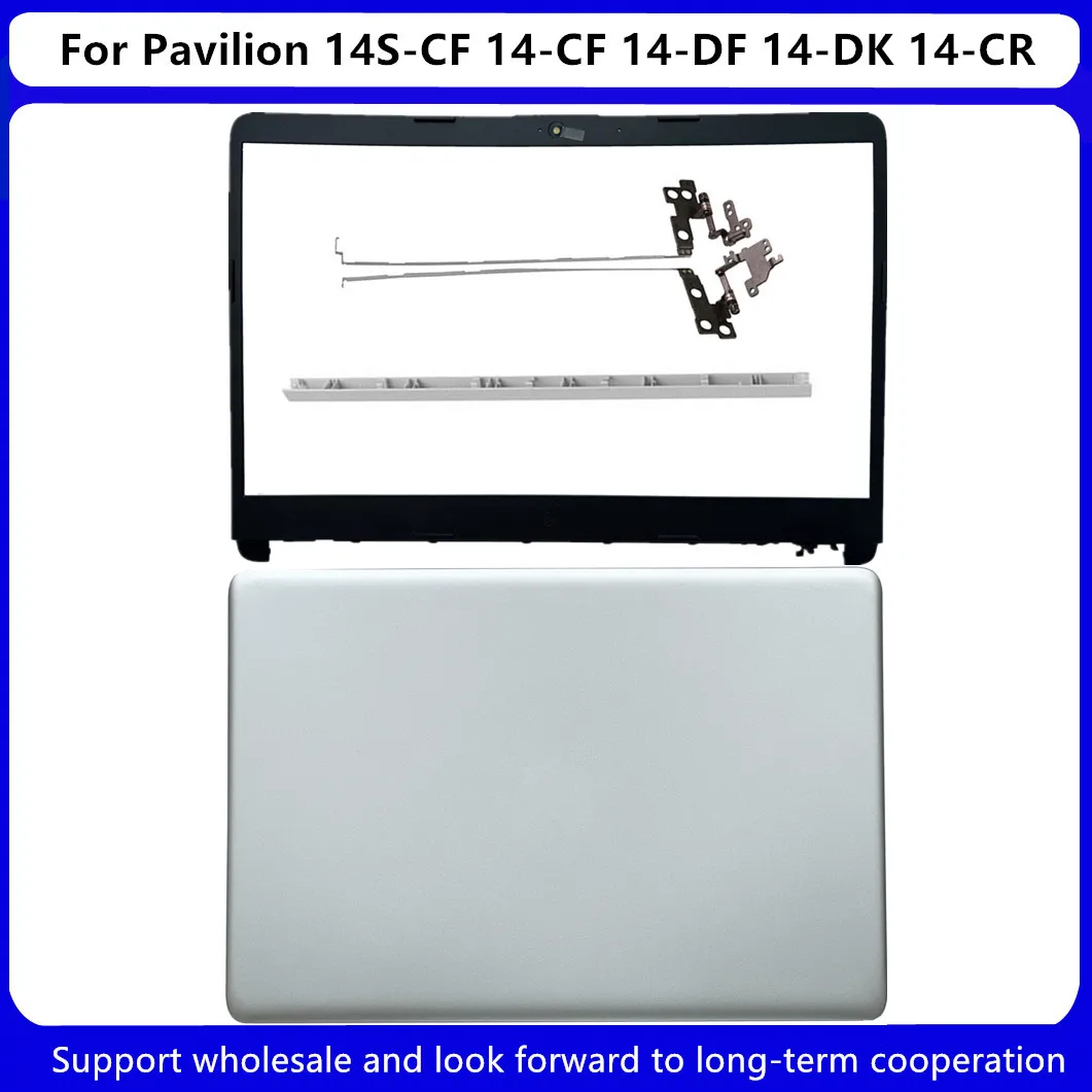 

New For HP Pavilion 14S-CF 14-CF 14-DF 14-DK 14-CR TPN-I135 TPN-I130 LCD Back Cover A Shell L24469-001 / Front Bezel L24465-001