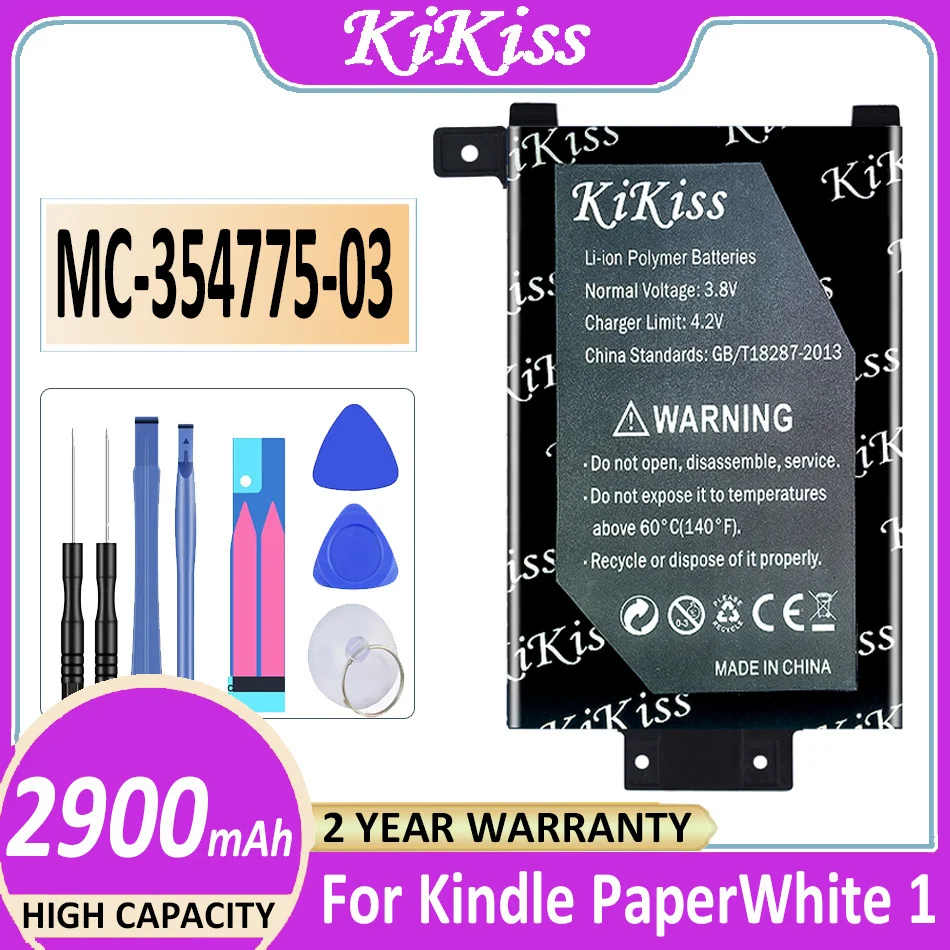 

Мощная батарея KiKiss Φ 58-000008 2900mAh для amazon kindle PaperWhite MC-354775-03 58-000008 S2011-003-S DP75SD1
