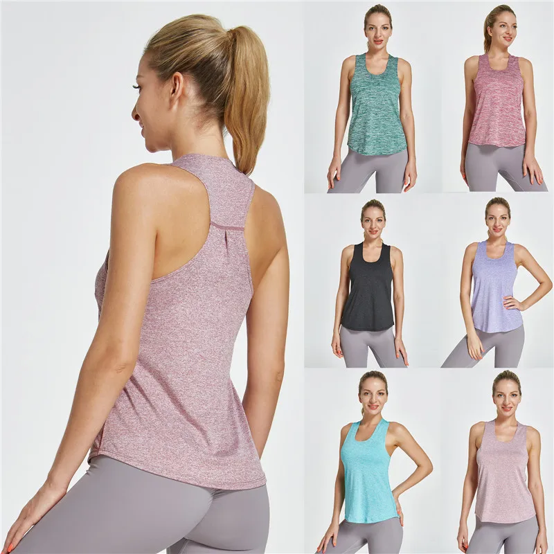

2023 Sleeveless Yoga Vest Sport Singlet Women Athletic Fitness Sport Tank Tops Gym Running Training Yoga Shirts Sportwear