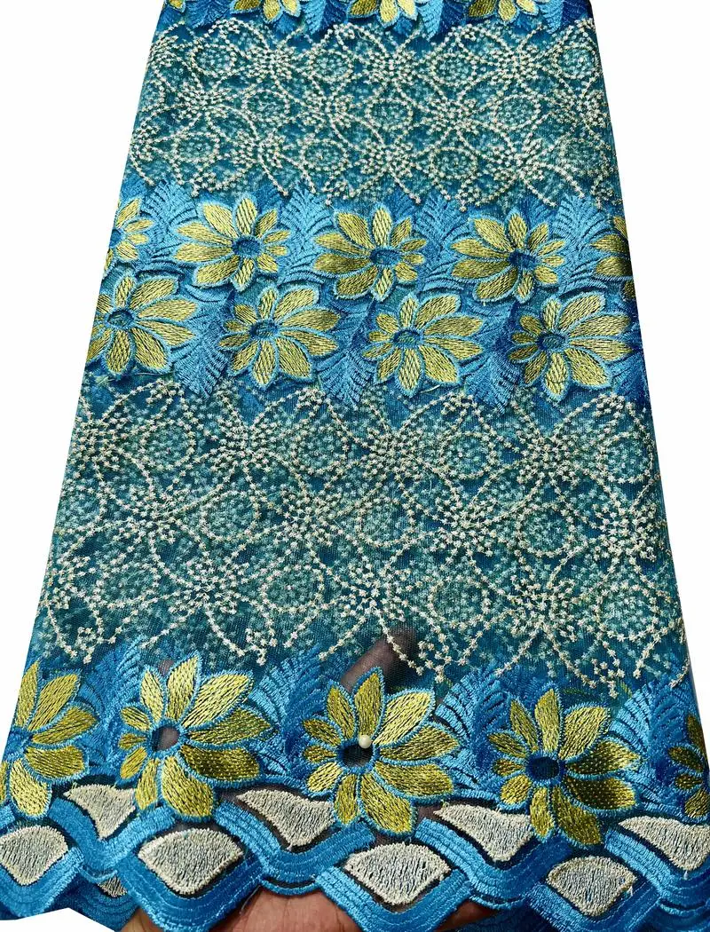 5 ярдов Новое поступление 3D фотовышивка французская сетчатая кружевная ткань с