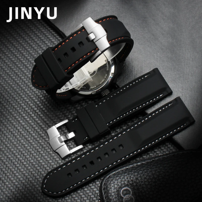 

Silicone Watch band 20mm 22mm 24mm for huawei Samsung watchband sport rubber strap for Mido Tissot tudor watches Accessories