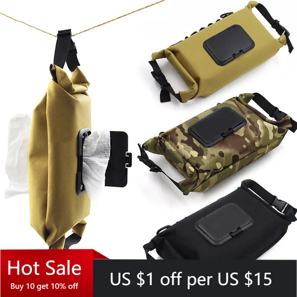 

Picnic Bags Outdoor Camping Tissue Box Holder Waterproof Napkin Paper Tissue Storage Bag Portable Travel Toilet Wipes Dispenser