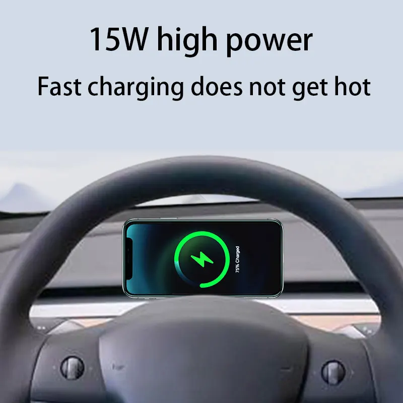 

Автомобильное беспроводное зарядное устройство на руль для Tesla Model 3 Y, 15 Вт