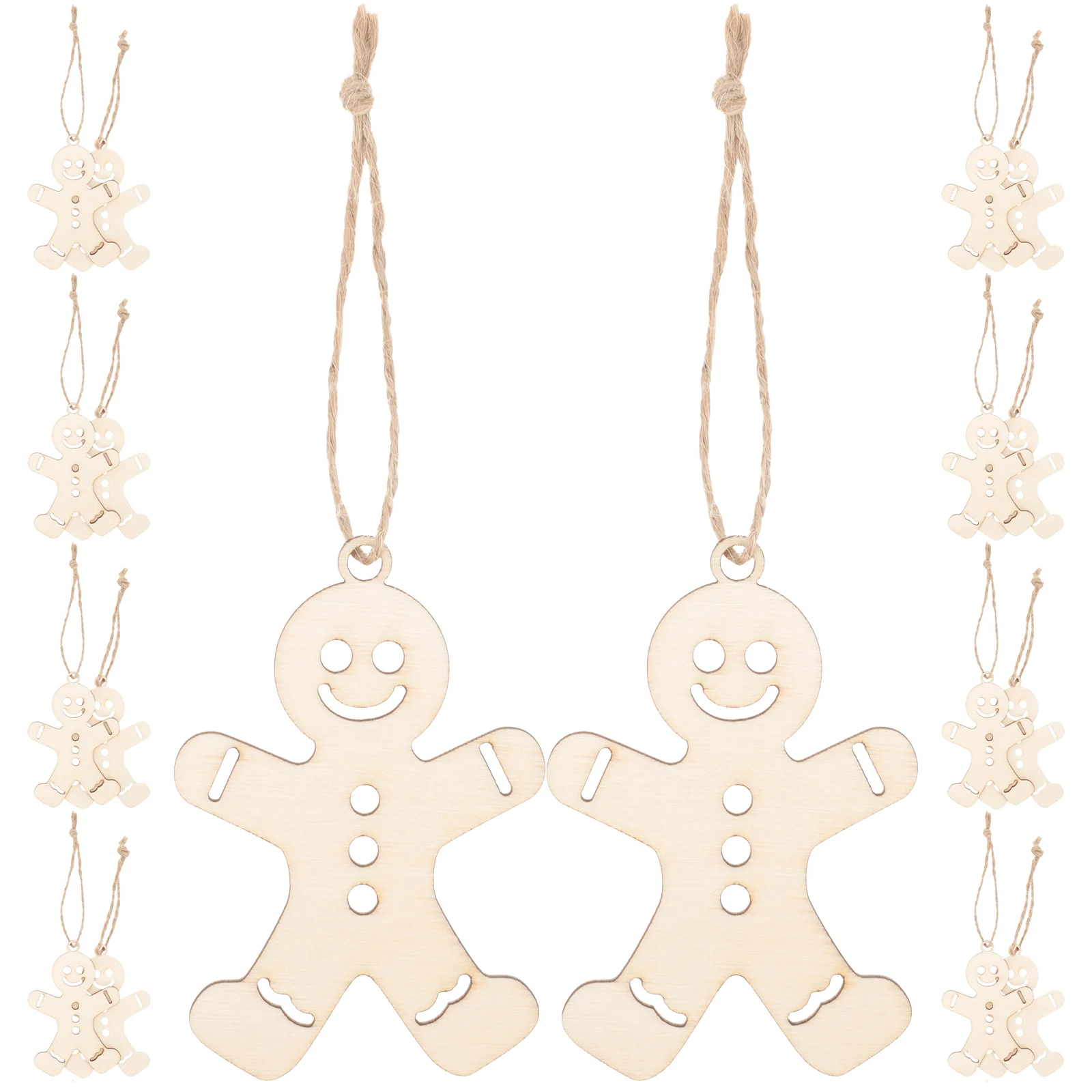 

Unfinished Wood Shapes Wooden Gingerbread Man Household Decor Christmas Hanging Decoration