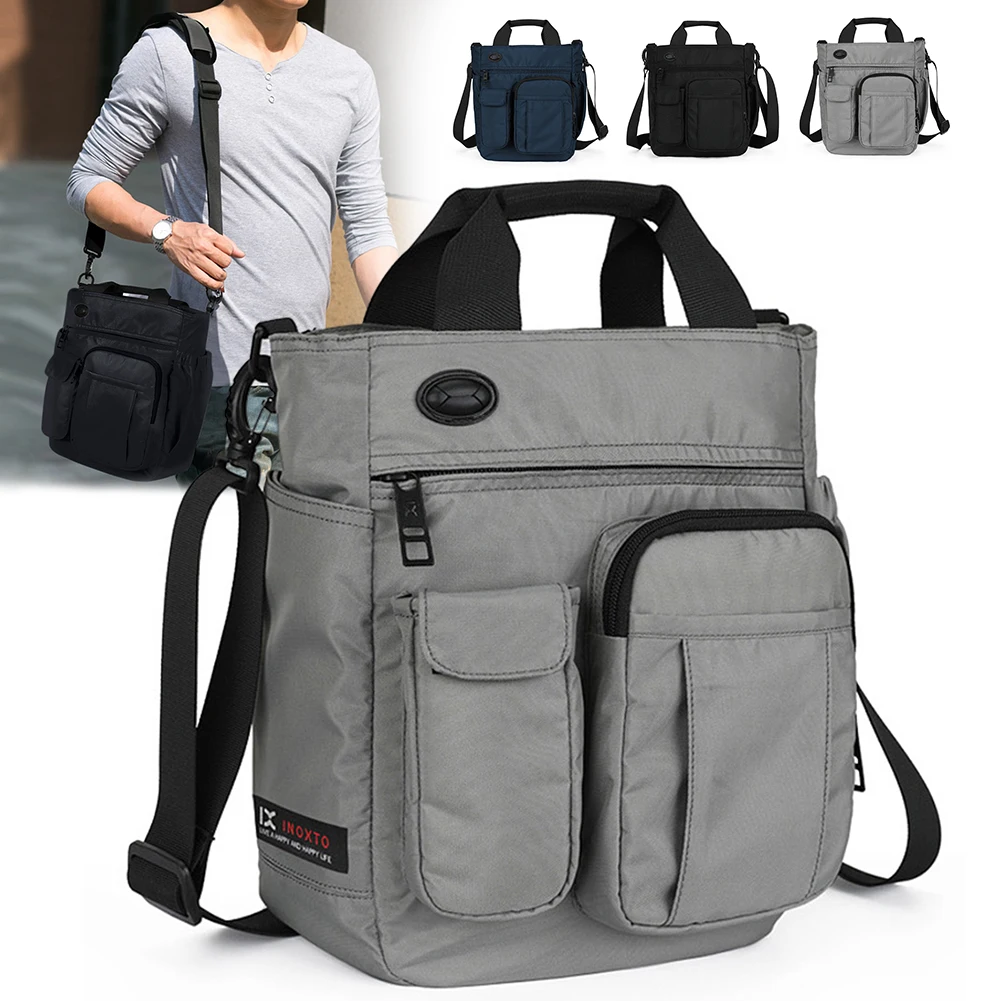 

Мужская сумка через плечо, дышащая прочная вместительная подушка, на молнии, регулируемый плечевой ремень, для покупок и поездок