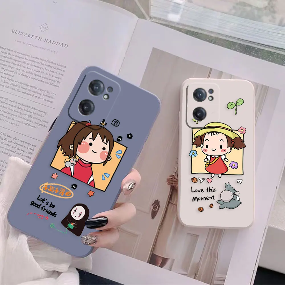 Spirited Away Chihiro Ogino Phone Case For Oneplus 11 10 9 9R 9RT 8 8T 7 7T ACE 2 2V NORD CE Lite Pro Colour Liquid Case Shell