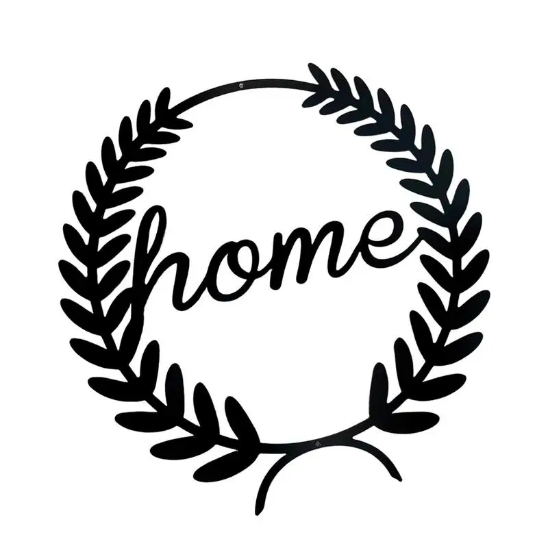 

Metal Home Sign With Wreaths Metal Letter Signs For Home Decor House Warming Gifts Cutout Wall Signs For Home Wall Door Porch
