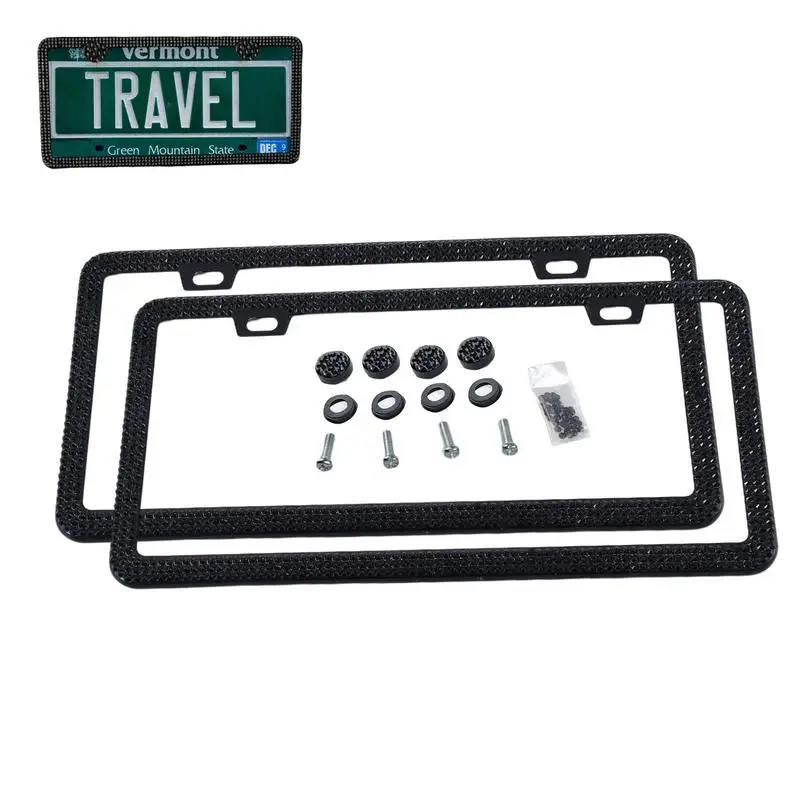 Рамка для номерного знака Bling блестящие Чехлы водостойкая легко устанавливаемая