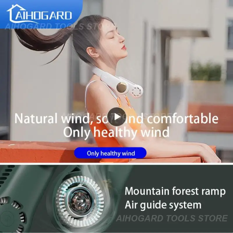 

Portable Cooler Fan Hanging Neck Fans Foldable USB Rechargeable Mini Cooling Fan Summer Outdoor Sports Ventilador Wireless Mute