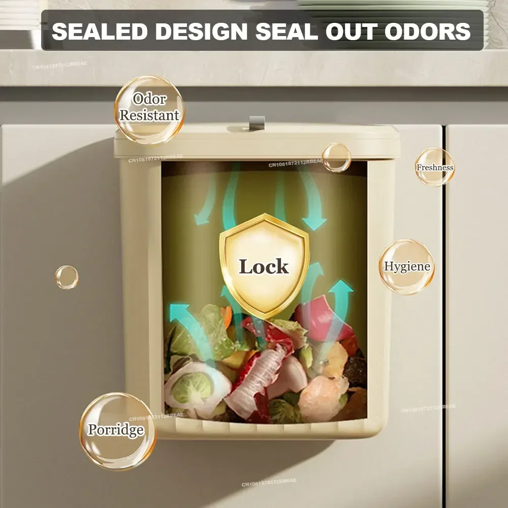 Кухонный мусорный бак 8 5 л/12 л настенный подвесной тип с крышкой под раковиной для